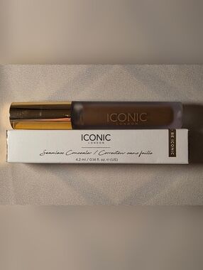 NEW ICONIC London Seamless Concealer – Full Coverage & Buildable Mahogany